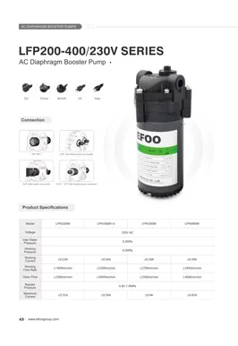 LEFOO 230V 200-400GPD Série AC