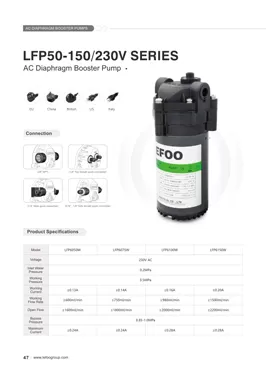 LEFOO 230V 50-150GPD Série AC
