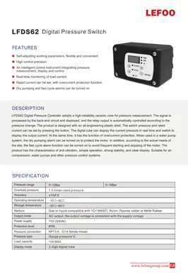 LEFOO LFDS62 Interruptor de Pressão Digital