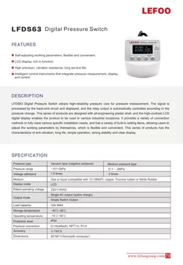 LEFOO LFDS63 Interruptor de Pressão Digital