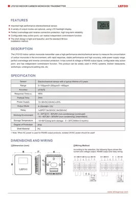 Transmissor CO Interior LEFOO LFG103