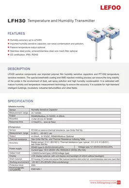 Transmissor de temperatura e umidade de alta precisão LEFOO LFH30