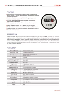 LEFOO LFM73 Multi-Função Transmissor DP & Controlador