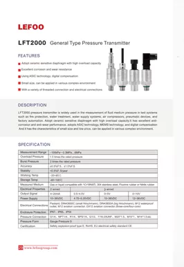 Transmissor de pressão tipo geral LEFOO LFT2000