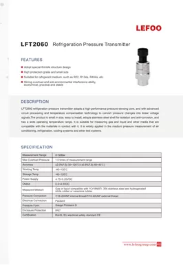 LEFOO LFT2600 Transmissor de Pressão de Refrigeração