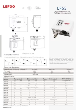Interruptor de controle de temperatura LF55